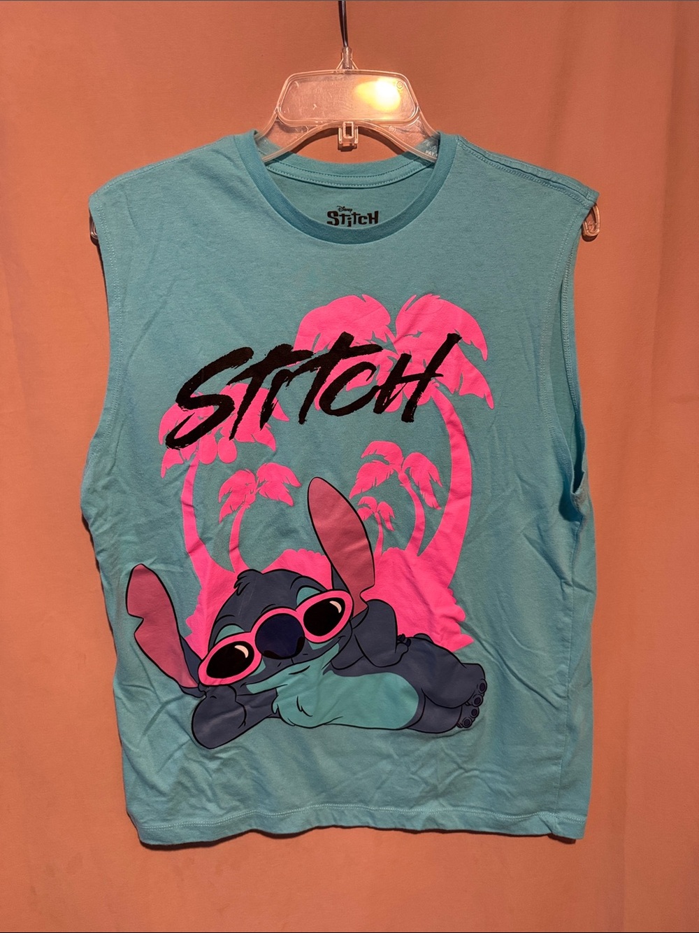 Disney Stitch Logo Tee - Brown on Cream